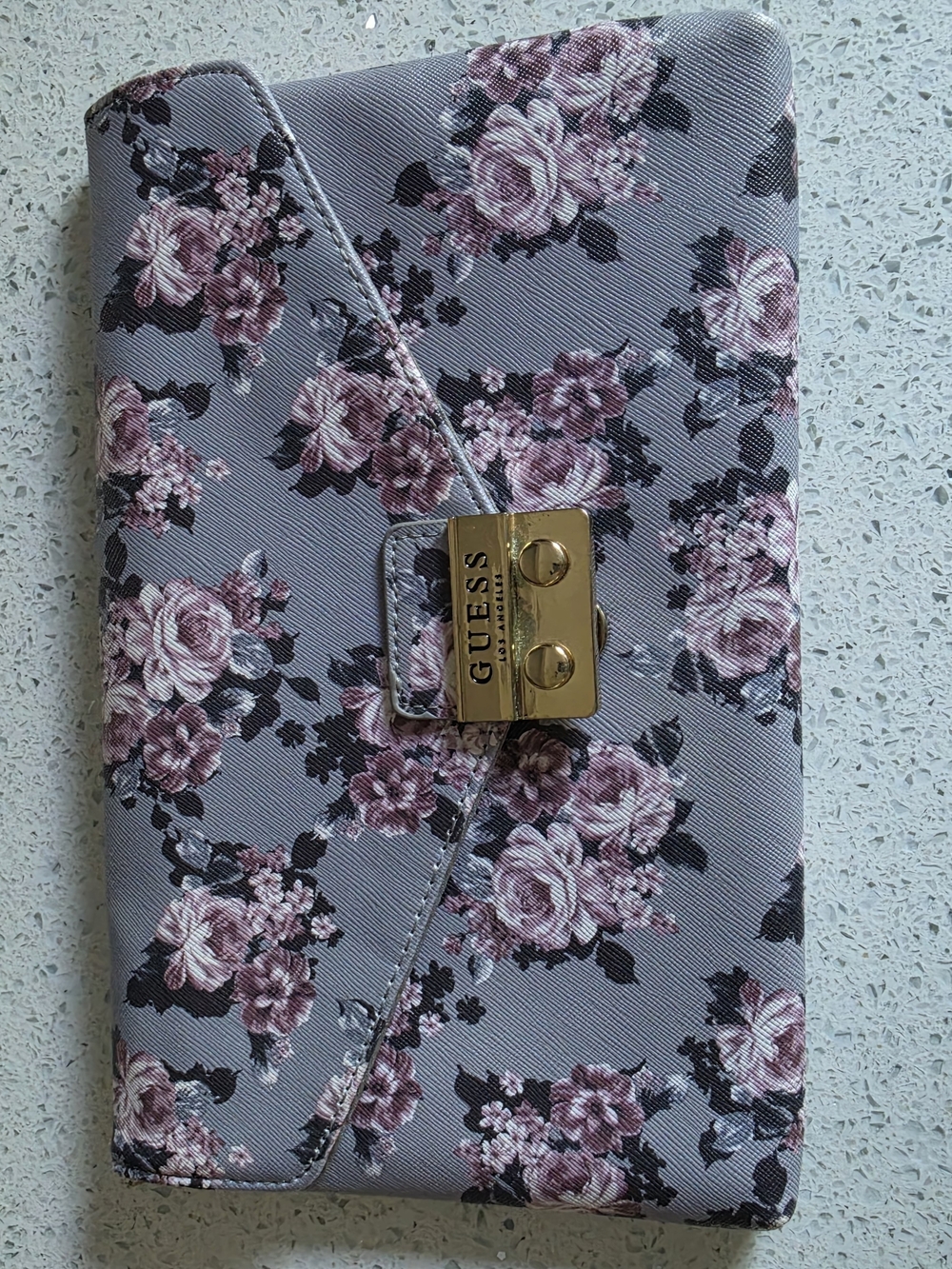 GUESS Floral Chain Crossbody Bag in Lavender - Picture 6 of 6